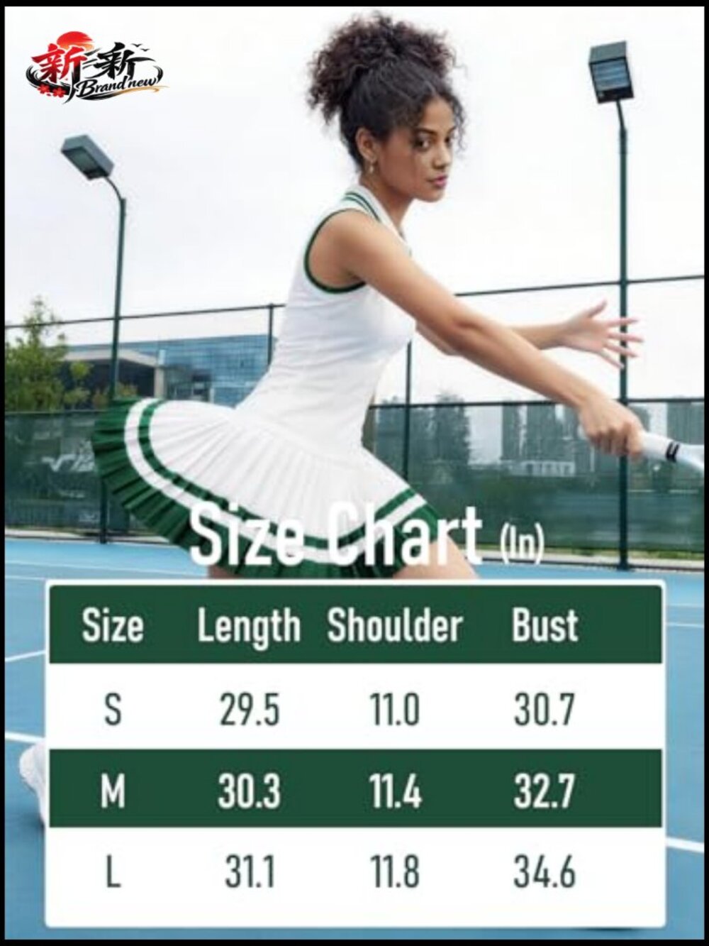 Sleeveless Golf Tennis Pickleball Dress with Built-in Bra & Shorts Pockets - Picture 7 of 7